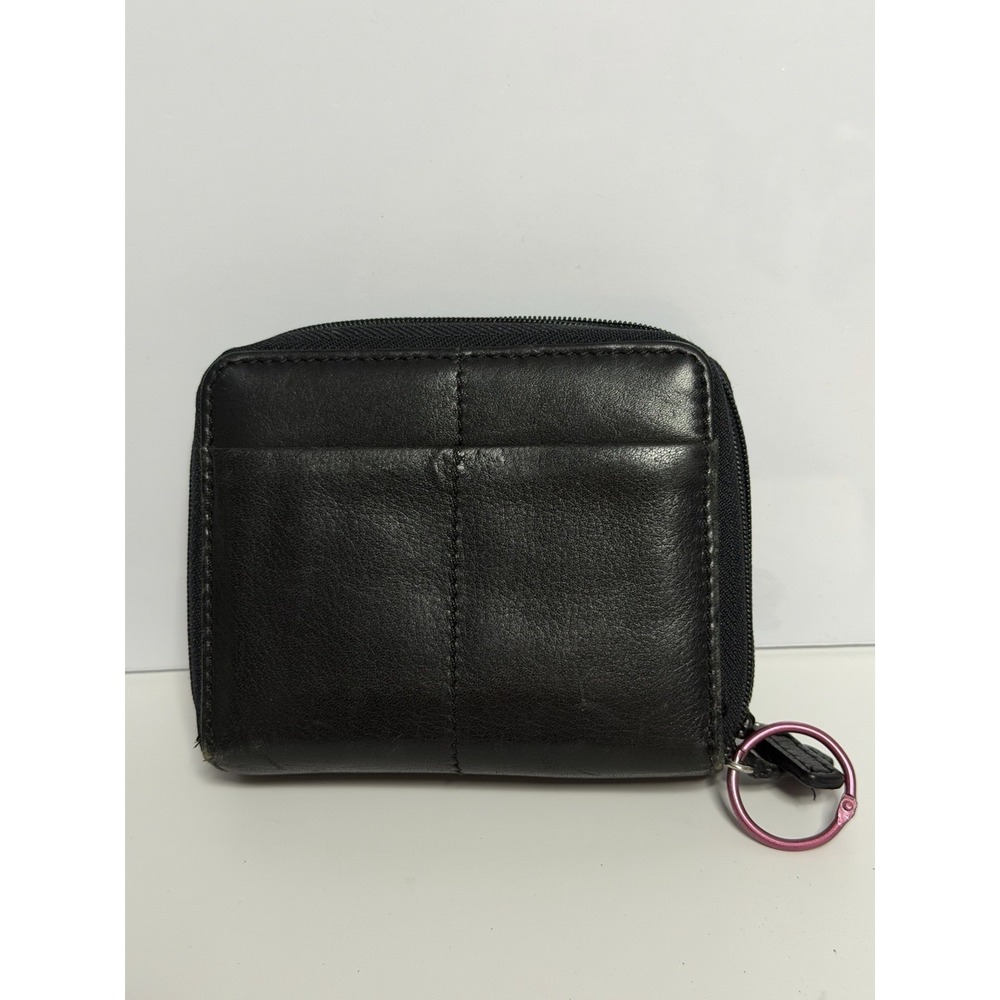 Womens‎ Leather Black Wallet with Zipper (NEW)